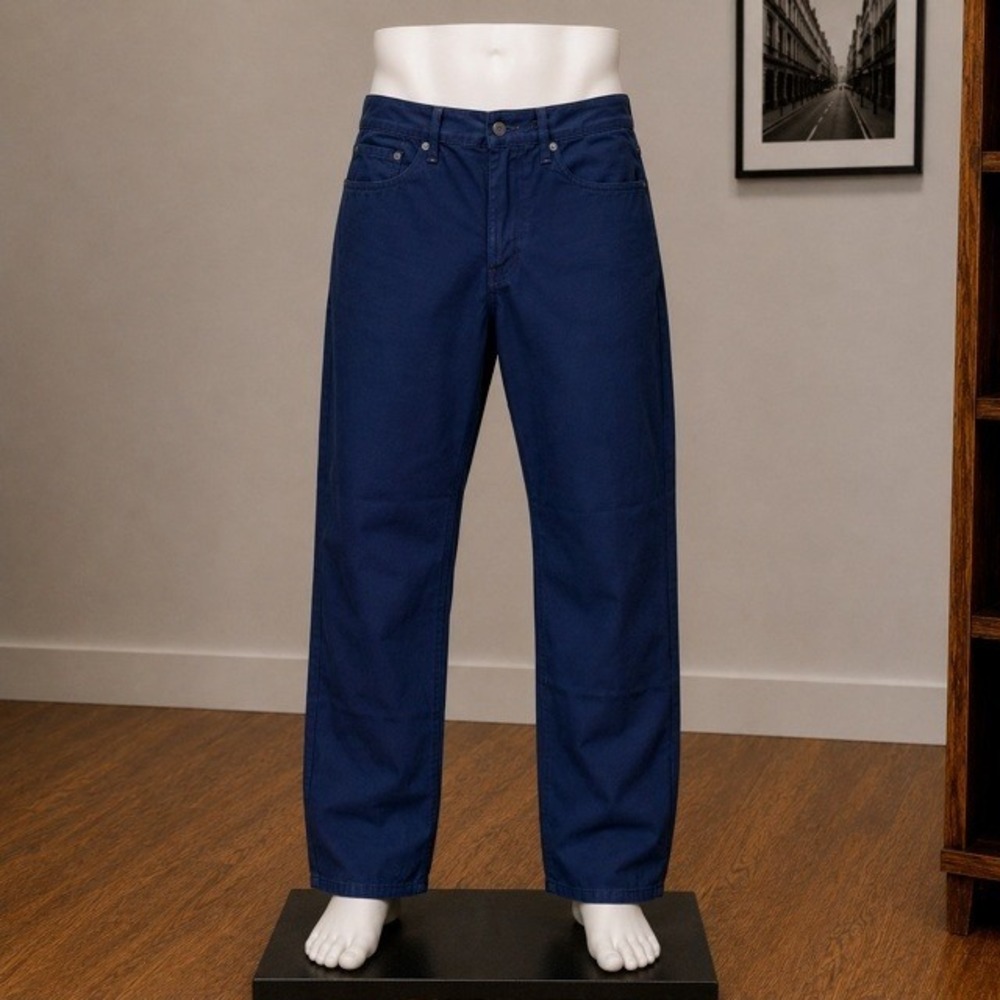 Lucky Brand 121‎ Slim Straight Pants Men's 38x30 Navy Blue Stretch 5 Pocket